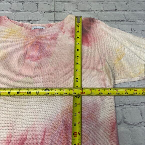 NWT Bianco & Blue Short Sleeve Knit Top Sweater Size Large Acrylic Italy C065 -8 - Picture 3 of 16